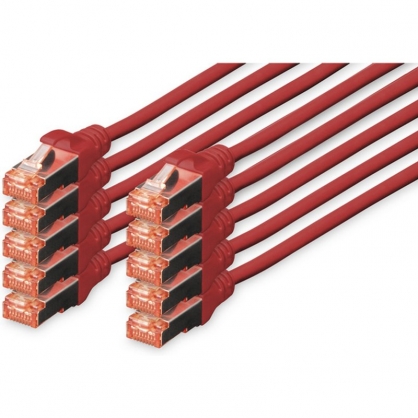 Digitus Cable de Red S-FTP Cat. 6 LSZH 5m Rojo 10 Unidades