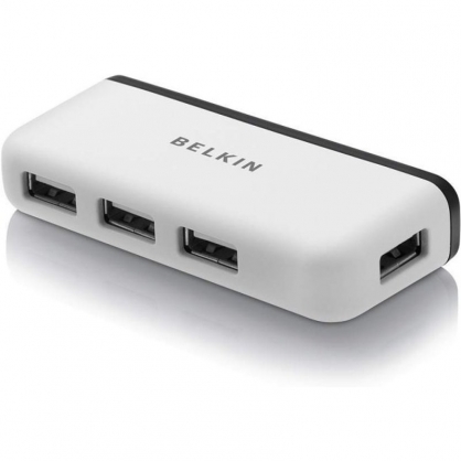 Belkin Hub Porttil USB 2.0 a 4x USB Blanco