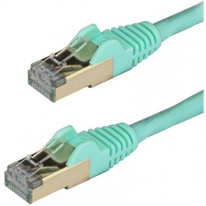 StarTech Cable de Red STP Snagless Cat 6A 7.5m Aguamarina