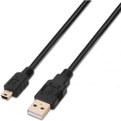 Aisens Cable USB 2.0 a Mini USB Macho/Macho 0.5m Negro