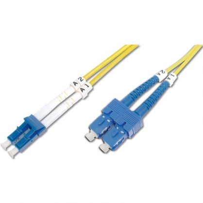 Digitus LC to SC Duplex Fiber Optic Connection Cable 2m Yellow