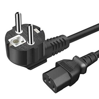 EXTRASTAR Cable de Alimentacion,1.5M ES Schuko Cable de alimentacin para PC, Monitor, Televisin, Proyector, Cable IEC Negro de 3 Pines IEC320 C13 H05VV-F 3 * 0.75mm ...
