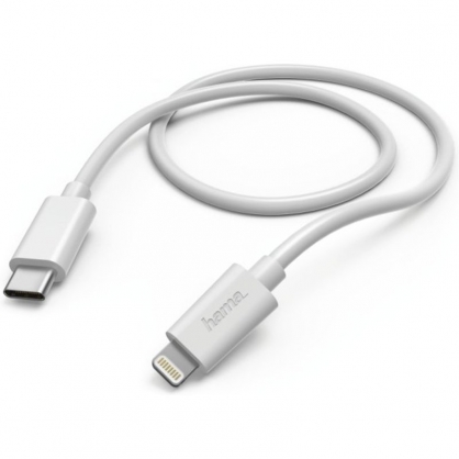 Hama Cable Lightning Tipo-C 1m Blanco