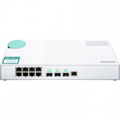 Qnap QSW-308-1C Switch No Administrado 3 Puertos 10G SFP+ 8 Puertos Gigabit