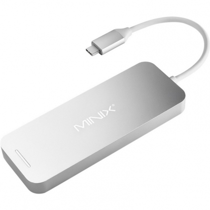 Minix Neo Storage Hub USB-C Multipuerto con 240GB SSD Gris para Apple MacBook