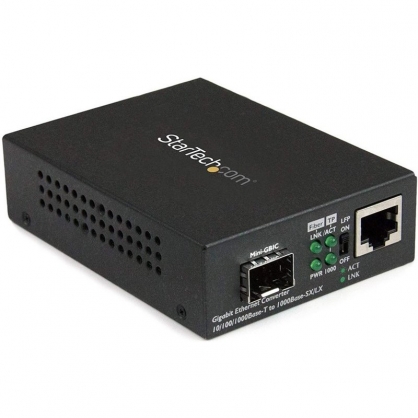 StarTech Gigabit Ethernet to Fiber Media Converter with Open SFP