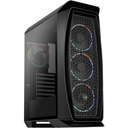 Aerocool Aero One Eclipse Cristal Templado USB 3.1 RGB Negra