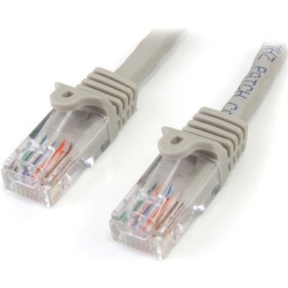 Startech 45PAT1MGR Network Cable Cat5e UTP Patch Snagless RJ-45 Hookless 1m Gray