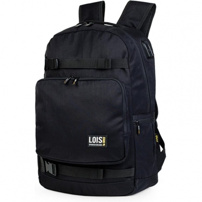 Lois Dilingham Mochila Reforzada para Porttil hasta 15" con USB y MiniJack Negro