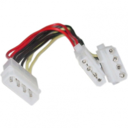 Duplicador Alimentacin Molex 5.25 Macho a 2x 5.25 Hembra