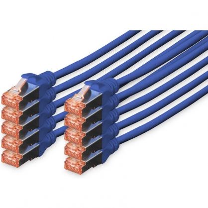 Digitus Network Cable S-FTP Cat. 6 LSZH 5m Blue 10 Units