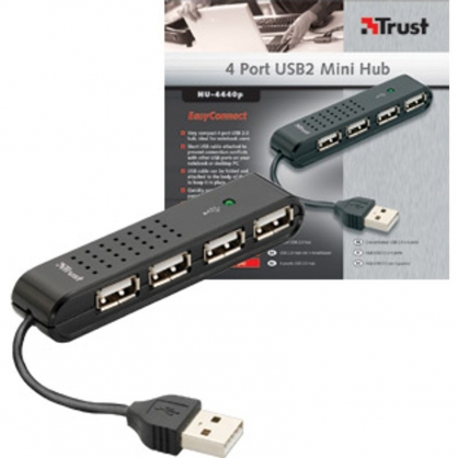 Trust Mini Hub 4 Puertos Usb2.0 Hu-4440p