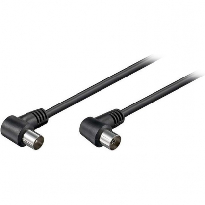 Cable Coaxial Antena Acodado 1.5m Negro