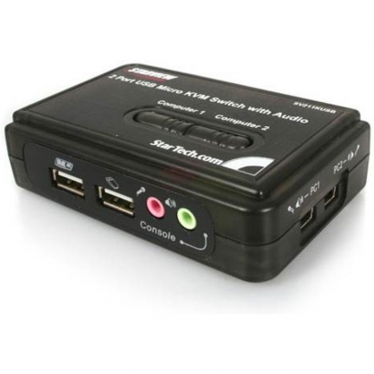 StarTech Kit Conmutador KVM USB + Audio 2 Puertos