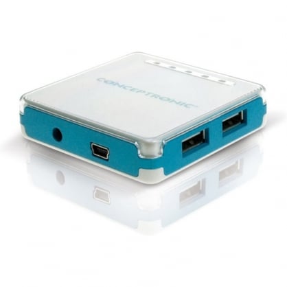 Conceptronic Stylish Hub 4 Puertos USB 2.0 Azul