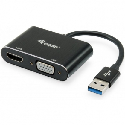 Equip Adaptador USB 3.0 a HDMI/VGA