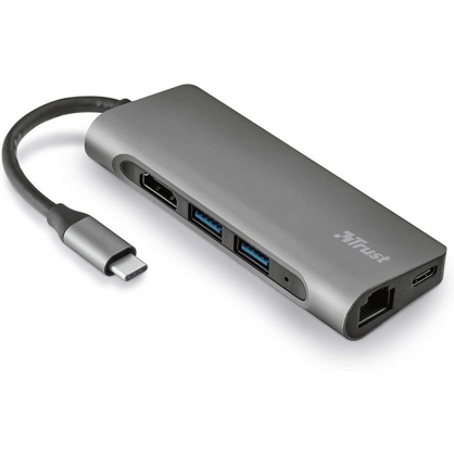 Trust Dalyx Adaptador Multipuerto 7 en 1 USB-C