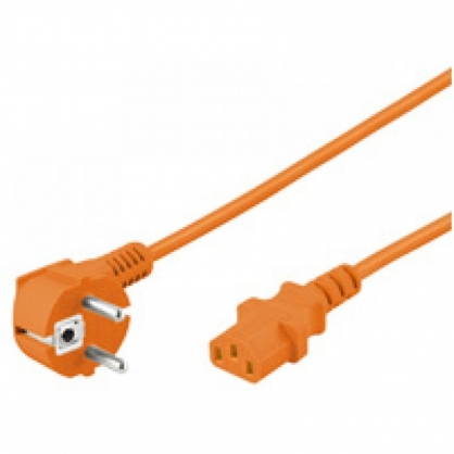 Goobay Cable de Alimentacin para CPU CEE7/C13 2m Naranja