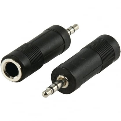 Goobay Adaptador Audio Estreo Jack 3.5mm a 6.35mm Macho/Hembra Negro