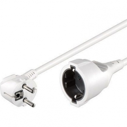 Goobay Cable de Alimentacin Alargador Schuko 3m Blanco