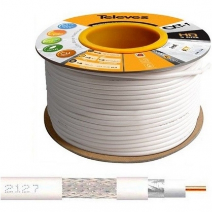 Televes CXT-1 Bobina Cable Coaxial Cobre 100m Blanco