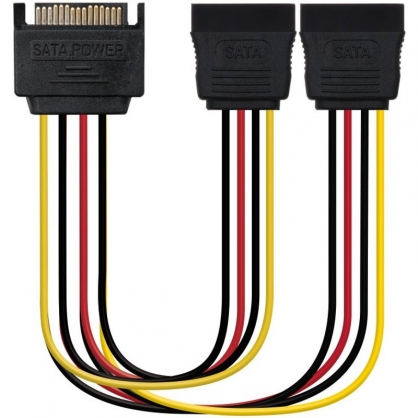 Nanocable Cable Duplicador de Alimentacin SATA 30cm