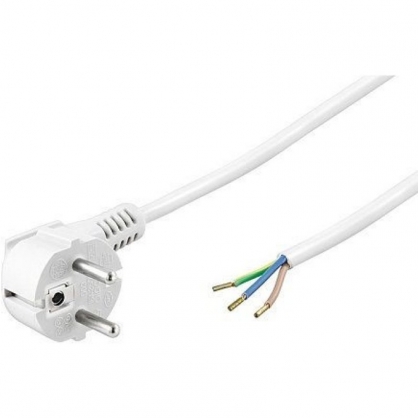 Goobay Cable de Alimentacin CEE7 Tipo F a Bornes 3x0.75mm 1.5m Blanco