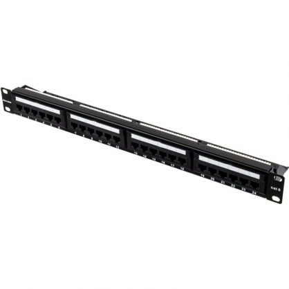 Aiten Data Panel de Parcheo 24 Puertos UTP Cat6 1U Negro