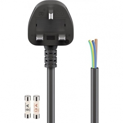 Goobay Cable de Alimentacin Elctrico UK a Bornes x3 1.5m Negro