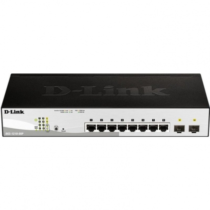 D-Link DGS-1210-08P Switch 8 Puertos Gigabit PoE + 2 Puertos SFP