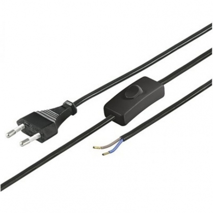 Goobay Cable Alimentacion con Interruptor Tipo C 1.5 m Negro