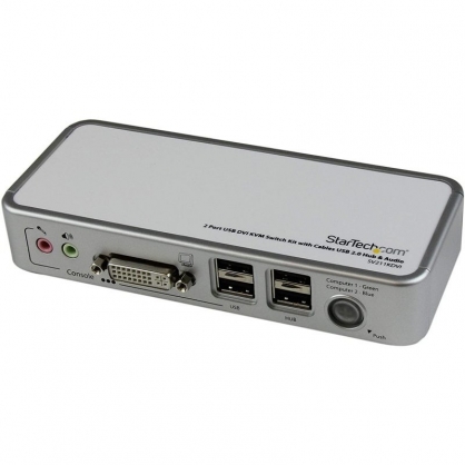 StarTech SV211KDVIEU Switch KVM de Puertos USB 2.0 y DVI Blanco