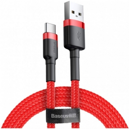 Baseus Cable USB Tipo-C Carga Rpida 3.0 5V/3A 1m Rojo