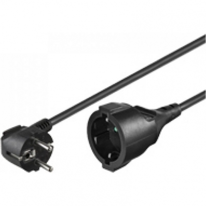 Goobay Cable de Alimentacion Alargador Schuko 3m Negro