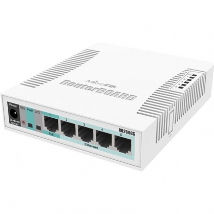 MikroTik RB260GS Switch 5 Puertos Gigabit + 1 SFP