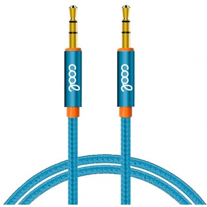 Cool Cable Nylon Jack 3.5 mm Azul Celeste 1m