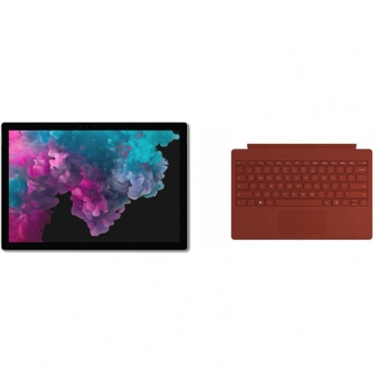 Microsoft Surface Pro 7 Intel Core i5-1035G4/8GB/128GB SSD/12.3" Tctil Platino + Surface Pro Signature Type Cover Rojo