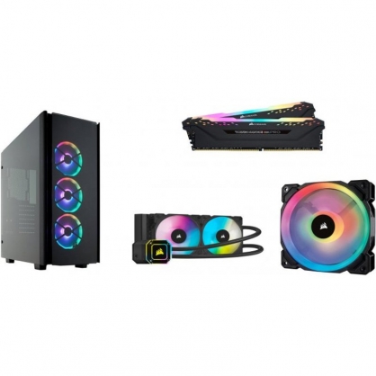 Corsair iCUE H115i ELITE CAPELLIX + Obsidian Series 500D RGB SE + LL120 RGB + Vengeance RGB Pro DDR4 3200 32GB 2x16GB