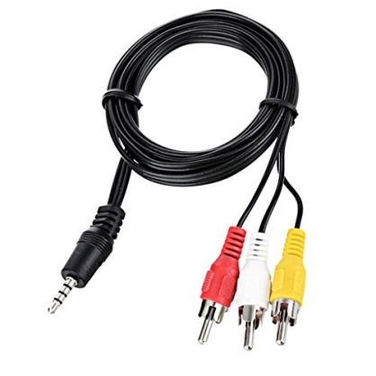 MagiDeal 3.5mm A 3 RCA AV A/V Cable de Audio Vdeo TV Cable Accesorios para Sony DSLR Dv Camcorder