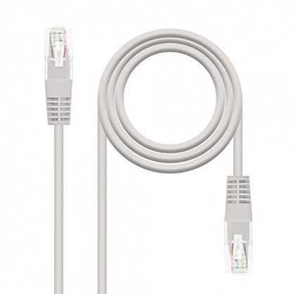 NanoCable 10.20.0101 - Cable de red Ethernet RJ45 Cat.5e UTP AWG24, Gris, latiguillo de 1mts