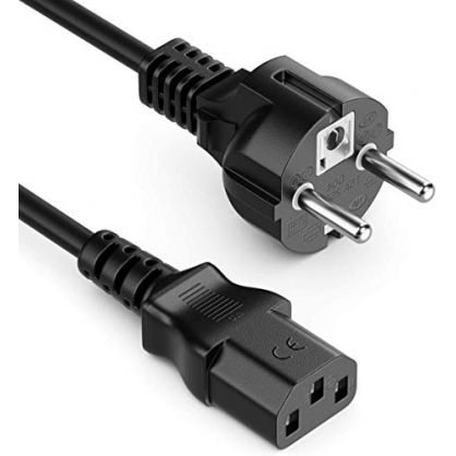 NECULAMAT Cable de Alimentacin para Varios Dispositivos como:Impresora, PC, Monitor, Televisin, y Otros Dispositivos con Conector de alimentacin de 3 Pines.Negro 1.2 Metros