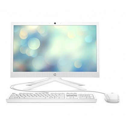 HP All-in-One 21-b0004ns - Ordenador de sobremesa de 20.7' FullHD (Intel Celeron J4025, 4GB RAM, 256GB SSD, Intel UHD Graphics, sin sistema operativo) blanco nieve - teclado QWERTY espaol