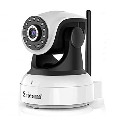 Sricam Ultima versin SP017 Cmara WiFi Interior de vigilancia 1080P inalmbrica IP cmara, Objetivos giratorios, Audio bidireccional, Modo Noche a Infrarrojos, Compatible con iOS Android PC