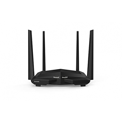 Tenda AC10 Router WiFi Inalmbrico Gigabit AC1200 (Doble Banda 5GHz 867 Mbps 2,4 GHz 300 Mbps, 4 Antenas 5 dbi, Chip Broadcom 1GHz, Memoria ddr3, Gaming, Beamforming +, Control App, 802.11 ac)