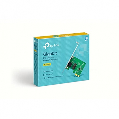 TP-Link TG-3468 - Adaptador WiFi Gigabit PCI Express (10/100/1000 Mbps), Puerto RJ45, control de flujo 802.3x, Wake-on-LAN, 32 bits, Compatible con Windows