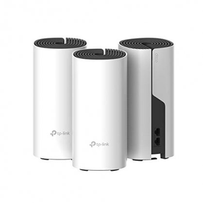 TP-Link Deco M4 Mesh WiFi Set AC1200 Tutorial de Red Domstica WiFi (Cobertura de hasta 370 m, se Adapta a Cualquier Tipo de Hogar, Modos de Trabajo Mltiple, 2 x Puertos Gigabit), Blanco, 3 Unidades