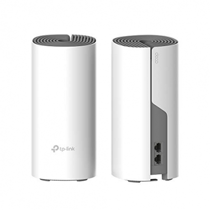 TP-Link Deco Repetidor de wifi, Super Mesh wifi smart sin interrupcin AC1200 Dual-Band hasta 260 m, 2 puertos 100Mbps, hasta 100 dispositivos, Adecuado para xiaomi Mi Box, Amazon Alexa (E4-2Pack)