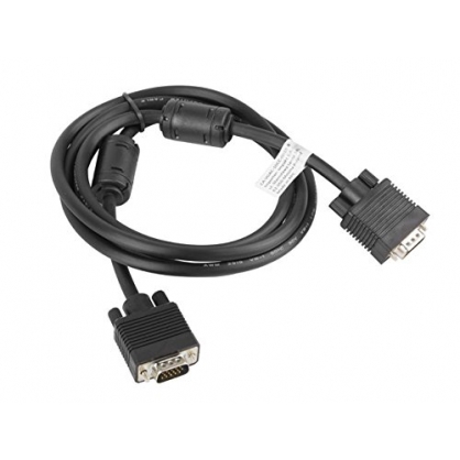 CABLE VGA MACHO-MACHO LANBERG CA-VGAC-10CC-0018-B - FERRITAS - NEGRO - 1.8 METROS